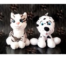 Selay Oyuncak Peluş Kedi Ve Köpek Dalmaçyalı 15 cm Peluş Oyuncak