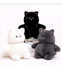 Jzcat Gri Çocuk Kedi Yavrusu Peluş Oyuncak Bebek 37 cm Peluş Oyuncak