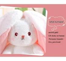 Kuheshope Çilekli Tavşan 20 cm Peluş Oyuncak