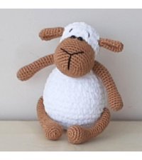 Nildamigurumi Örgü Kuzu Beyaz Peluş Oyuncak