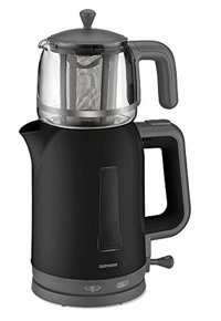 Goldmaster İkram By-5313 Cam Demlikli 1200 W Plastik Gövdeli Siyah Çay Makinesi
