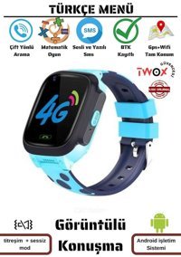 Twox Q528 Kameralı Çocuk Akıllı Saat Mavi