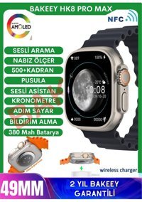 Bakeey Watch 8 Ultra HK8 Pro Max Akıllı Saat Gri