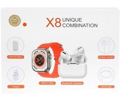 Qifit X8 Kulaklıklı Akıllı Saat Turuncu