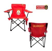 Funky Chairs Galatasaray Kolçaklı Kırmızı Tekli Kamp Sandalyesi