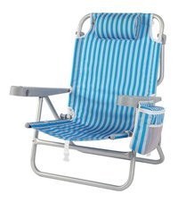 Funky Chairs Kolçaklı Mavi Tekli Kamp Sandalyesi