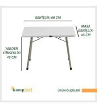 Kamp Seti Katlanır Kolçaklı Kırmızı 2'Li Kamp Masa Ve Sandalyesi