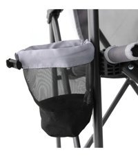 Gci Outdoor Katlanır Kolçaklı Gri - Siyah Tekli Kamp Sandalyesi