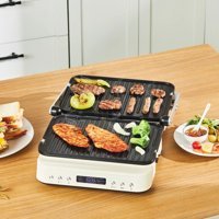 Karaca 2 in 1 1 Dilim Yanmaz Yapışmaz Kaplama Çıkartılabilir Plaka Bej Izgaralı Tost Makinesi