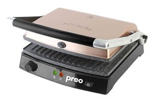 Preo Ptg05 6 Dilim Döküm Çıkartılabilir Plaka Rose Gold Izgaralı Tost Makinesi
