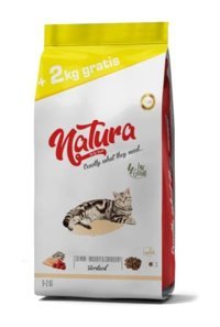 Natura Sterilised Somonlu-Hamsili-Üzümlü Yetişkin Kuru Kedi Maması 8 + 2 kg
