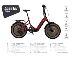 Look Coaster 250 W 100 Km 20 Jant 7 Vites Katlanır Şehir / Tur Elektrikli Bisiklet Kırmızı