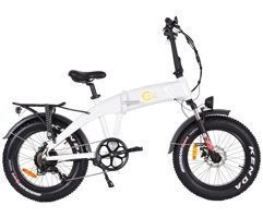Citycoco Fatbike Foldable Mini 250 W 30 Km 19 Jant 7 Vites Şehir / Tur Elektrikli Bisiklet Beyaz