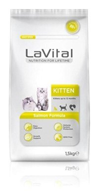 LaVital Somon Aromalı Yavru Kuru Kedi Maması 1.5 kg