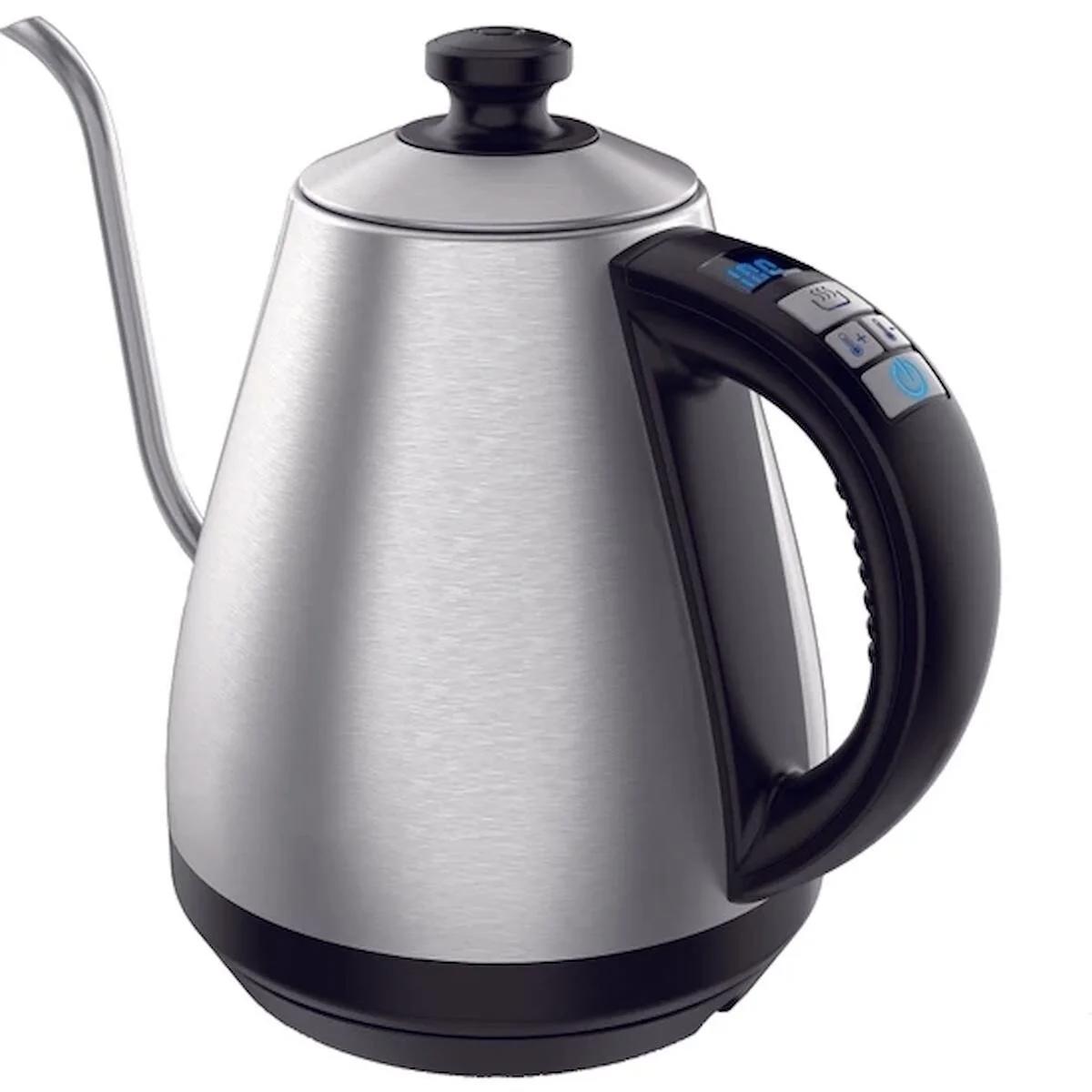 Escobarista Gooseneck Çelik 1 lt Gümüş Kettle