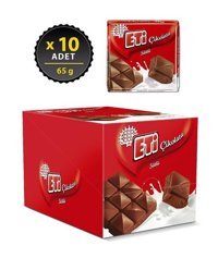 Eti Sütlü Çikolata 65 gr 10 Adet