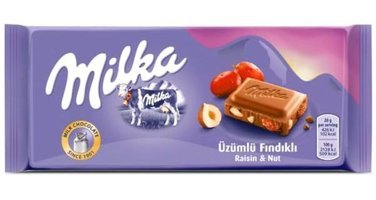 Milka Tablet Üzümlü Çikolata 80 gr 5 Adet