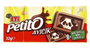 Eti Petito Ayıcık Sütlü Çikolata 32 gr 16 Adet