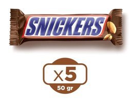 Snickers Yer Fıstıklı Çikolata 50 gr 5 Adet