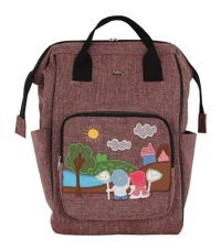 Zeybe Nakışlı Bebek Sırt Çantası Bordo
