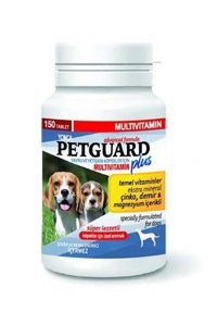 Petguard D Vitaminli C Vitaminli B Vitaminli Kemik Eklem Tüy Sağlığı İçin 200 gr 150 Tablet Köpek Vitamini