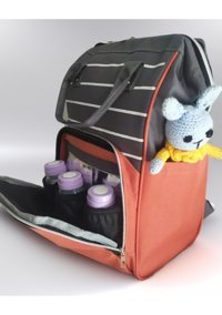 Minilkabebe Bebek Sırt Çantası Çizgili Kiremit