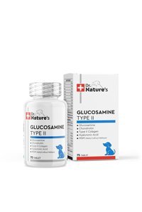 Dr. Nature's GLUCOSAMINE TYPE II Glucosamine Eklem Tüy Sağlığı İçin 75 Tablet Köpek Vitamini