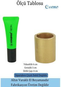 Evene Mini Çiçek Küçük Sukulent Kaktüs Düz Yuvarlak Model Saksı Altın