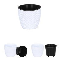 Holıday 1.5 lt Sarmaşık Yuvarlak Çiftli Saksı Beyaz