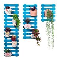 Ekonef Balkon Retro Obje 3 Adet Saksı Mavi
