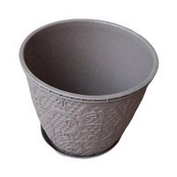 Bahat Plastik Dantel Tabaklı 3 lt Saksı Kahverengi