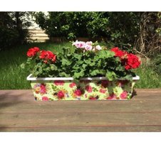 House2Home Plastik 10 Adet Saksı Güllü Balkon Saksısı