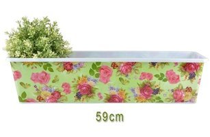 House2Home Plastik Güllü Balkon Cam Önü Saksı