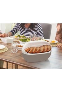 Ms Glassware Bej Ekmek Kutusu