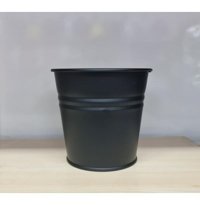 Feronya Metal Kova Saksı Siyah