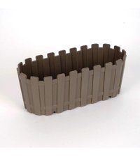 Poliwork Plastik Akasya Balkon Oval Antrasit Saksı
