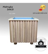 Kedigram Ahşap 13 lt Saksı Kahverengi