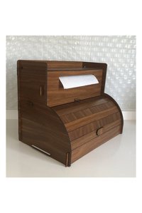 Bixwood Kapaklı Kahverengi Ekmek Kutusu