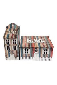 Pratik Dekor Kapaklı Çok Renkli Ekmek Kutusu