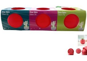 Elvan Saksı 3 Adet 0.13 lt Kaktüs ve Sukulent Saksısı Kırmızı