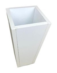 Cihan Çiçekçilik Ahşap Mdf Vazo İç Mekan Saksı Beyaz
