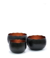 Greenmall Ignis Metal Küçük Boy Saksı Bronz Siyah