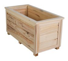 Kaf Ahşap Dekoratif Ahşap Saksı Uzun Naturel