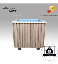 Kedigram Yalıtımlı Matruşka Small 4.5 lt Saksı Ahşap