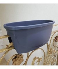 Asenya Plastik 2 Adet 15.5 lt Saksı Gri