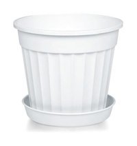 Hiper Klasik Salon Tabaklı 5.5 lt Saksı Beyaz