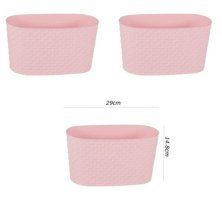 Minia Bahçe Kapadokya 3 Adet Saksı Pastel Pembe