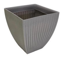Dekorsende Plastik Oval Saksı Bej