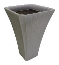 Dekorsende Plastik Konik Saksı Bej
