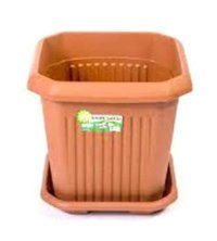 Hako Plastik 5 Adet 4 lt Saksı Kahverengi